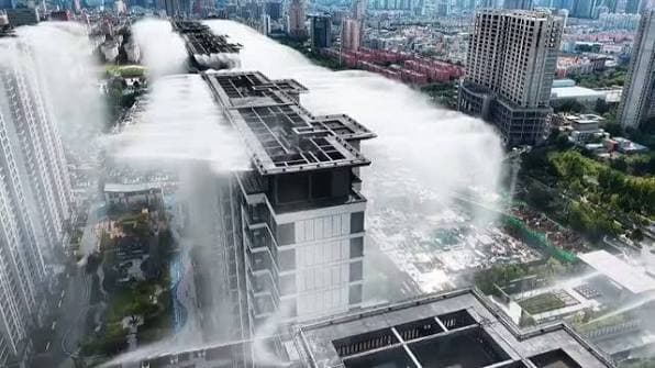 China implementa sistema de lluvia artificial para combatir el calor extremo en zonas urbanas
