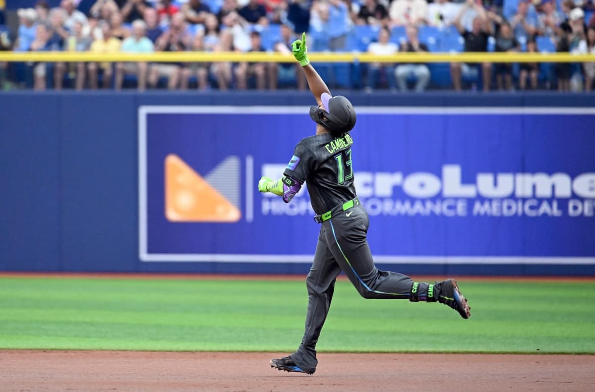 Junior Caminero sigue insoportable: hace historia con jonrón de 463 pies, el séptimo en seis juegos