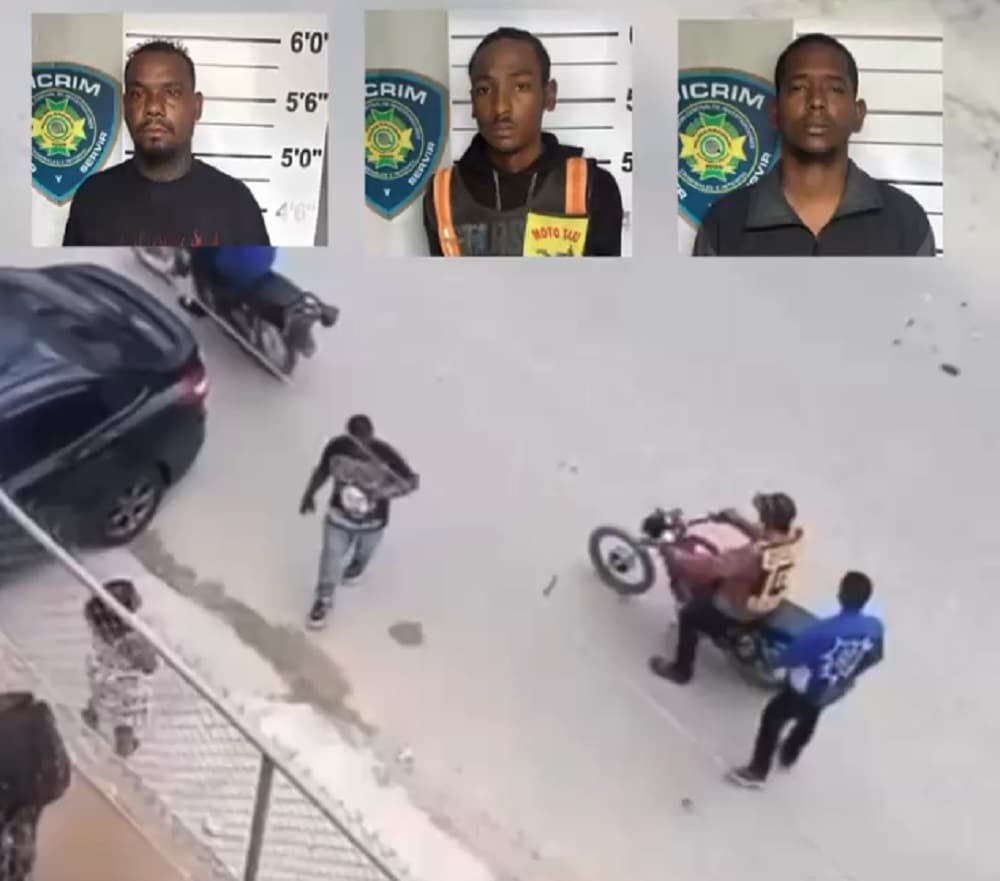 Policía apresa a tres hombres que agredieron a una mujer y su vehículo en La Ciénaga