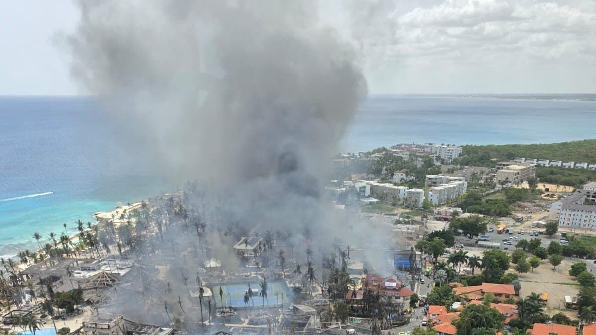 Un muerto y nueve afectados por incendio en hotel en Bayahíbe