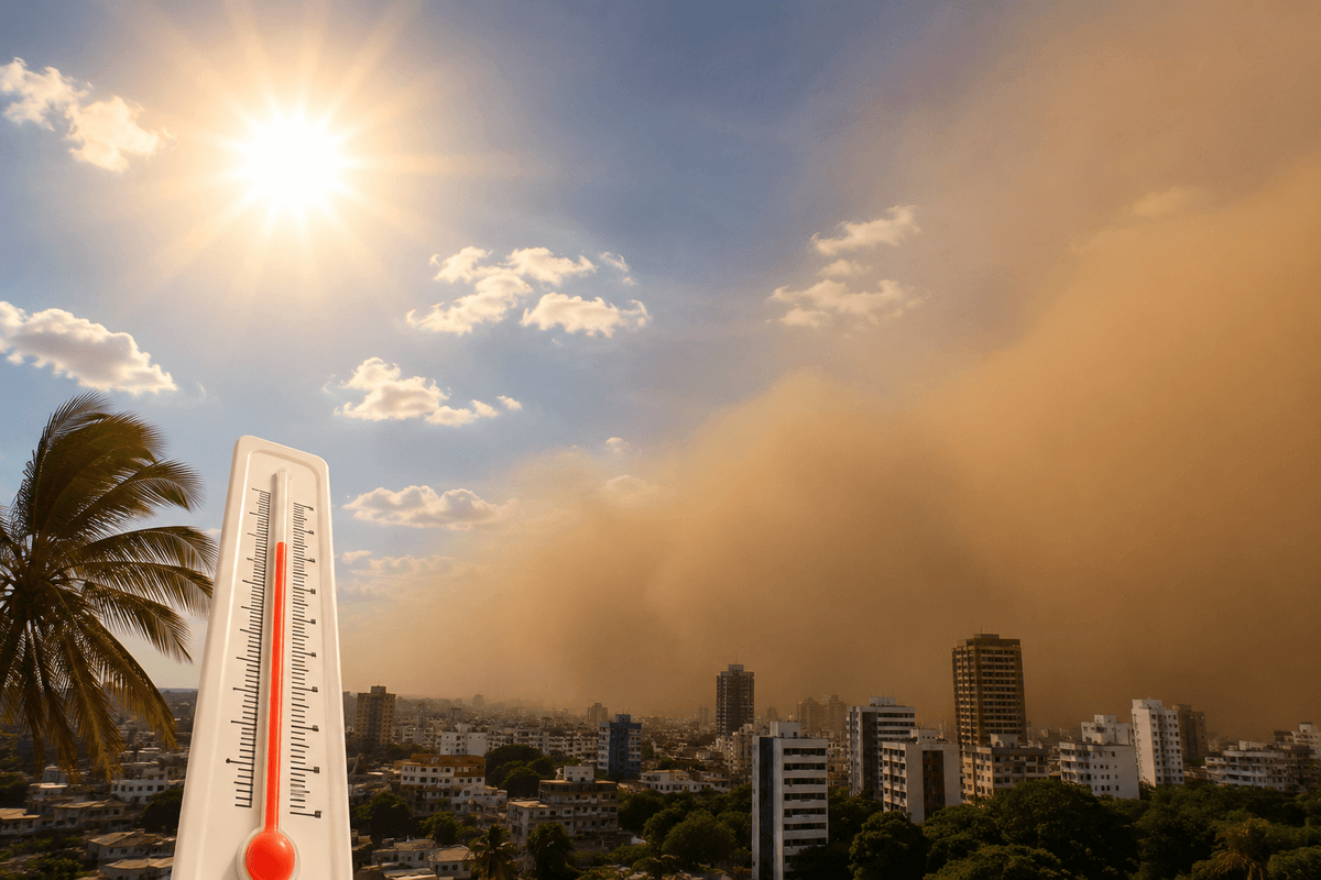 Polvo del Sahara mantendrá el calor y limitará las lluvias este martes, prevé Indomet