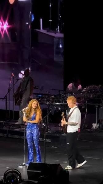 Shakira sorprende en NY al cantar junto a Ed Sheeran en el Barclays Center