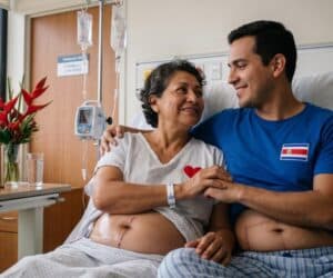 Madre costarricense afronta el cáncer gracias a trasplante de hígado donado por su hijo