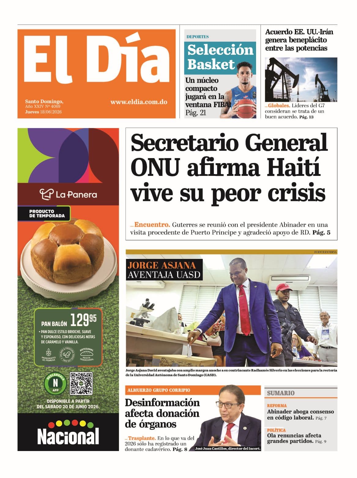 Edición impresa 18 de junio 2026
