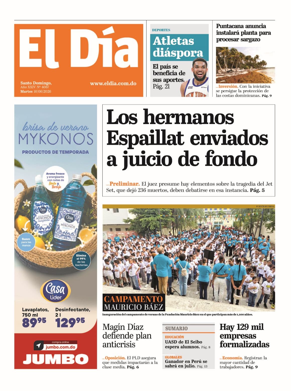 Edición impresa 16 de junio 2026