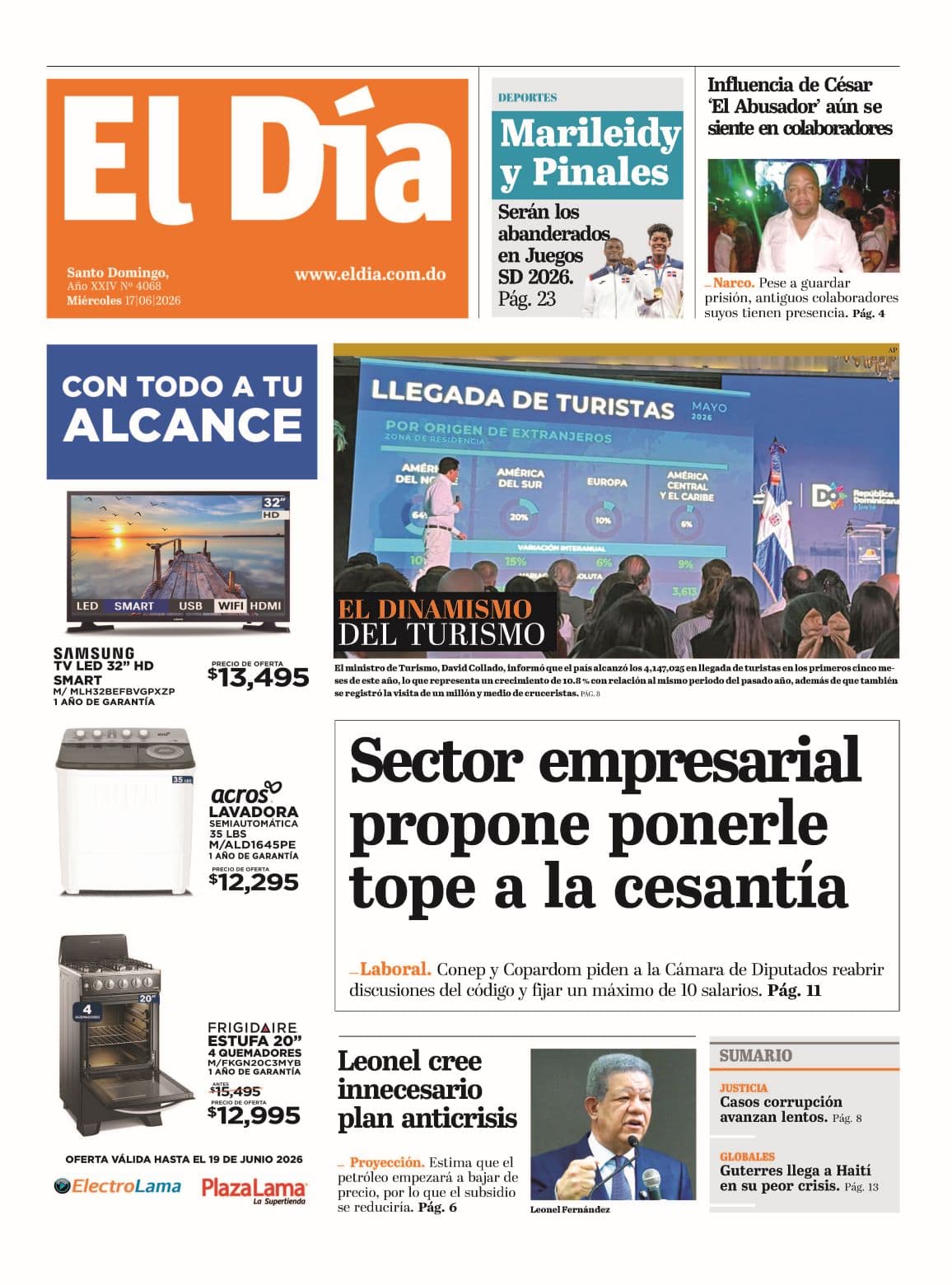 Edición impresa 17 de junio 2026