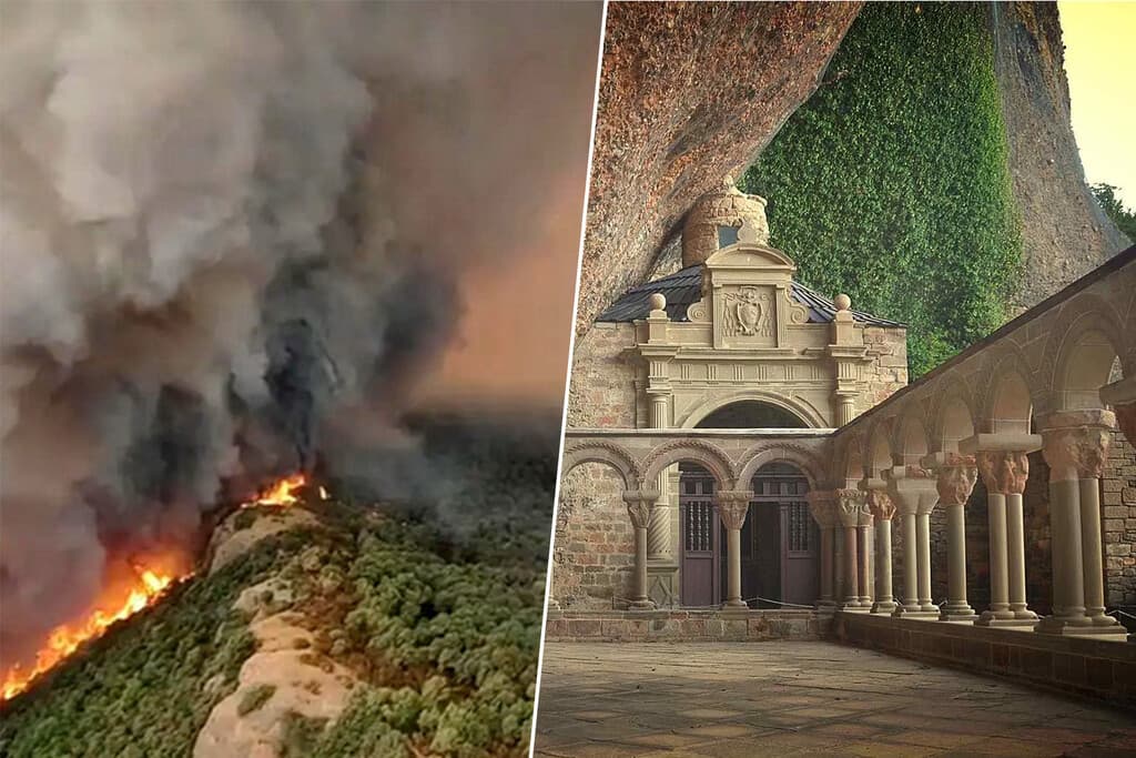Aragón no solo ha perdido 10.000 hectáreas calcinadas en el incendio de Riglos: también San Juan de la Peña