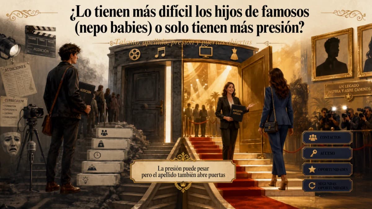 ¿Lo tienen más difícil los hijos de famosos (nepo babies) o solo tienen más presión?