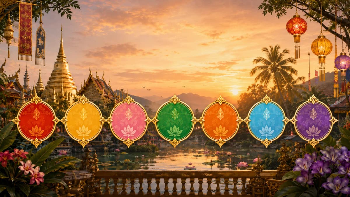 ¿Sabías que en Tailandia existe la tradición de asociar cada día de la semana a un color?