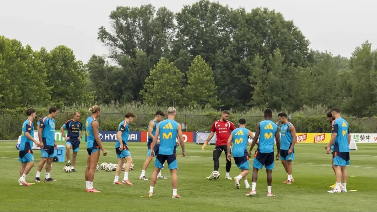El entrenamiento de España previo a la final, aplazado