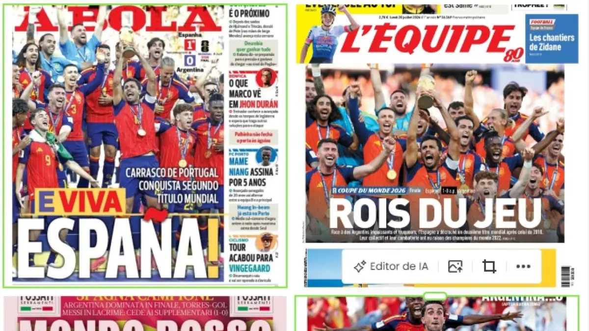 Las portadas internacionales se vuelcan con España