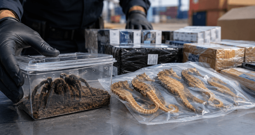 Tarántulas y caballitos de mar entre los recientes decomisos ejecutados por Aduanas