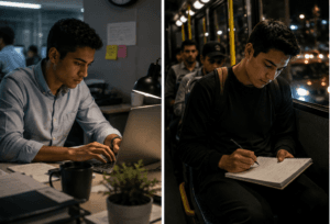 Trabajar de día y estudiar de noche: el costo que universitarios pagan con su salud mental