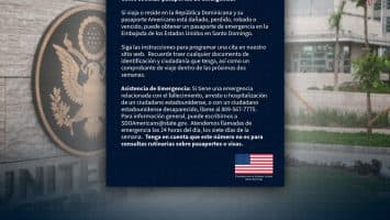 Embajada de EE. UU. orienta sobre solicitud de pasaportes de emergencia en RD