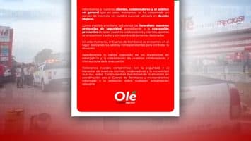 Clientes y colaboradores están fuera de peligro tras conato de incendio en supermercado Olé