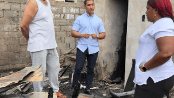 Secretario Alcaldía SPM, Bryan Mallía, va en apoyo defamilias afectadas por incendio