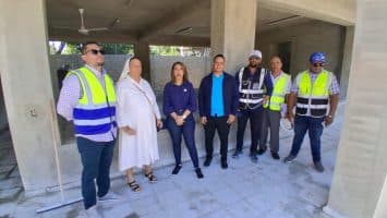 (VIDEO) Supervisan avances de obras escolares en Valverde previo al inicio del año escolar
