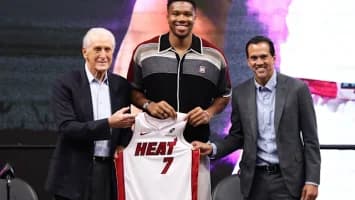 Los Miami Heat presentan a Antetokounmpo y confían en reunirlo con LeBron James