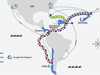 Anuncio de cables submarinos en RD por Google